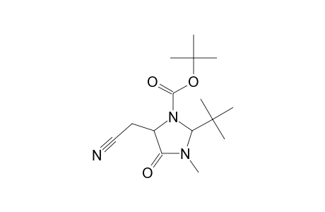 tert-Butyl 2-tert-butyl-5-(cyanomethyl)-3-methyl-4-oxo-1-imidazolidinecarboxylate