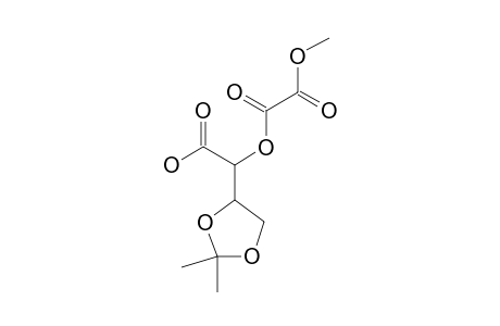 2-(2,2-dimethyl-1,3-dioxolan-4-yl)-2-(2-keto-2-methoxy-acetyl)oxy-acetic acid