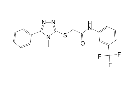 2-[(4-Methyl-5-phenyl-4H-1,2,4-triazol-3-yl)sulfanyl]-N-[3-(trifluoromethyl)phenyl]acetamide