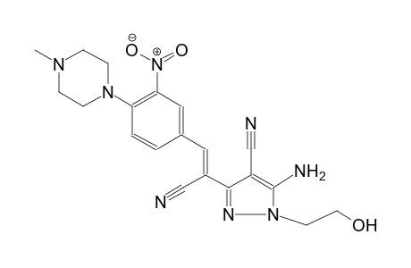 1H-pyrazole-3-acetonitrile, 5-amino-4-cyano-1-(2-hydroxyethyl)-alpha-[[4-(4-methyl-1-piperazinyl)-3-nitrophenyl]methylene]-