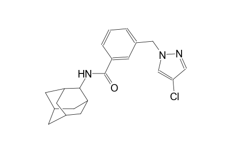 N-(2-adamantyl)-3-[(4-chloro-1H-pyrazol-1-yl)methyl]benzamide