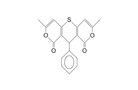 3,7-Dimethyl-10-phenyl-1H,9H,10H-thiopyrano(3,2-C:5,6-C')dipyran-1,9-dione