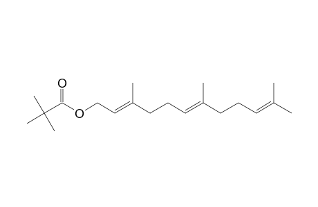 Propanoic acid, 2,2-dimethyl-, [(E,E)-3,7,11-trimethyl-2,6,10-dodecatrien-1-yl] ester