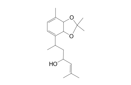 2-Methyl-6-(2,2,7-trimethyl-3a,7a-dihydrobenzo[d][1,3]dioxol-4-yl)hept-2-en-4-ol