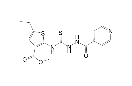 methyl 5-ethyl-2-{[(2-isonicotinoylhydrazino)carbothioyl]amino}-3-thiophenecarboxylate