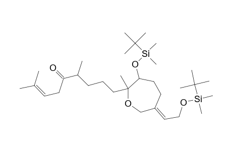 2-Nonen-5-one, 9-[3-[[(1,1-dimethylethyl)dimethylsilyl]oxy]-6-[2-[[(1,1-dimethylethyl)dimethylsilyl]oxy]ethylidene]-2-methyl-2-oxepanyl]-2,6-dimethyl-, (2.alpha.,3.beta.,6E)-(.+-.)-