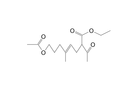 (E)-9-ACETOXY-2-OXO-6-METHYL-3-ETHOXYCARBONYL-5-NONENE