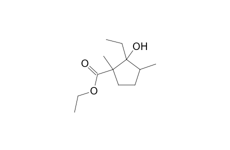 2-Ethyl-2-hydroxy-1,3-dimethylcyclopentanecarboxylic acid, ethyl ester