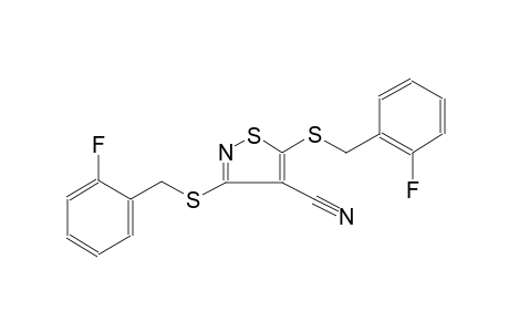3,5-bis[(2-fluorobenzyl)sulfanyl]-4-isothiazolecarbonitrile