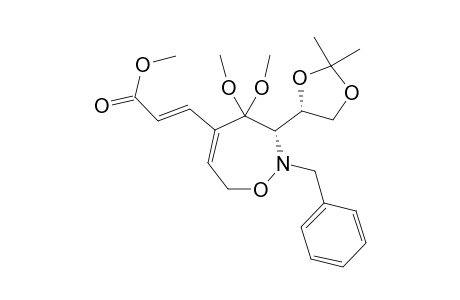 (3S,4'S)-3-[2-Benzyl-4,4-dimethoxy-3-(2',2'-dimethyl-1',3'-dioxolan-4'-yl)-2,3,4,7-tetrahydro-[1,2]oxazepin-5-yl]acrylic acid methyl ester