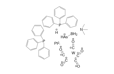 N,N-Dimethylmethanamine boranylarsanide hydride bis(triphenylphosphane) platinate tungsten pentacarbonyl