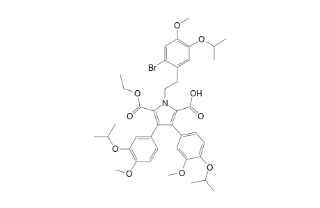 Ethyl 1-[2-(2-bromo-5-isopropyloxy-4-methoxyphenyl)ethyl]-3-(3-isopopyloxy-4-methoxyphenyl)-4-(4-isopropoxy-3-methoxyphenyl)-5-carboxy-1H-pyrrole-2-carboxylate