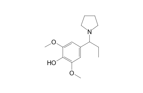 2,6-dimethoxy-4-(1-pyrrolidin-1-ylpropyl)phenol