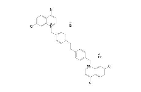 [1-[4-[2-[4-[(4-amino-7-chloro-quinolin-1-ium-1-yl)methyl]phenyl]ethyl]benzyl]-7-chloro-quinolin-1-ium-4-yl]amine dibromide