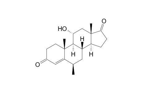 Androst-4-ene-3,17-dione, 11-hydroxy-6-methyl-, (6.beta.,11.alpha.)-