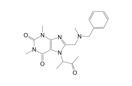 8-{[benzyl(methyl)amino]methyl}-1,3-dimethyl-7-(1-methyl-2-oxopropyl)-3,7-dihydro-1H-purine-2,6-dione