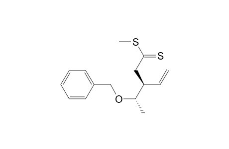 Methyl (3S,1'S)-3-[1-phenylmethoxyethyl]-4-pentenedithioate