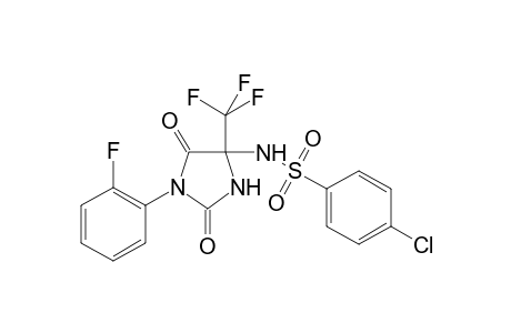 4-Chloranyl-N-[1-(2-fluorophenyl)-2,5-bis(oxidanylidene)-4-(trifluoromethyl)imidazolidin-4-yl]benzenesulfonamide