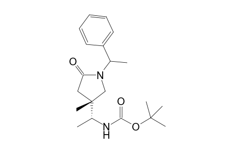 1,1-Dimethylethyl-{1(R)-[3'(R)-methyl-5'-oxo-1'-(1"-phenylethyl)-3'-pyrrolidinyl]ethyl carbamate