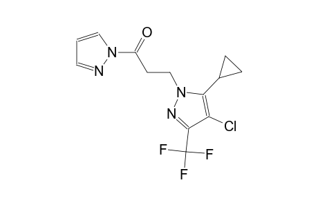 4-chloro-5-cyclopropyl-1-[3-oxo-3-(1H-pyrazol-1-yl)propyl]-3-(trifluoromethyl)-1H-pyrazole