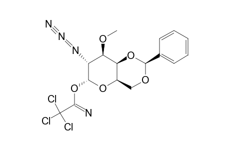 2-AZIDO-4,6-O-BENZYLIDENE-2-DEOXY-3-O-METHYL-ALPHA-D-GALACTOPYRANOSYL-TRICHLOROACETIMIDATE