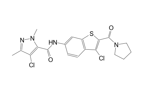 4-chloro-N-[3-chloro-2-(1-pyrrolidinylcarbonyl)-1-benzothien-6-yl]-1,3-dimethyl-1H-pyrazole-5-carboxamide