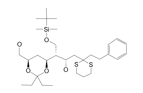 (2S,3R)-4-(TERT.-BUTYLDIMETHYLSILOXY)-3-[(4S,6R)-2,2-DIETHYL-6-(HYDROXYMETHYL)-1,3-DIOXAN-4-YL]-1-[2-(2-PHENYLETHYL)-1,3-DITHIAN-2-YL]-BUTAN-2-OL