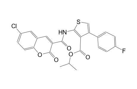isopropyl 2-{[(6-chloro-2-oxo-2H-chromen-3-yl)carbonyl]amino}-4-(4-fluorophenyl)-3-thiophenecarboxylate
