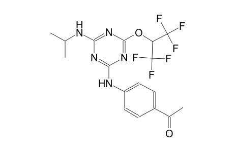 1-[4-((4-(Isopropylamino)-6-[2,2,2-trifluoro-1-(trifluoromethyl)ethoxy]-1,3,5-triazin-2-yl)amino)phenyl]ethanone