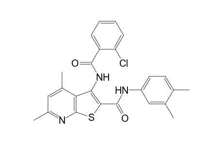 Thieno[2,3-b]pyridine-2-carboxamide, 3-[(2-chlorobenzoyl)amino]-N-(3,4-dimethylphenyl)-4,6-dimethyl-