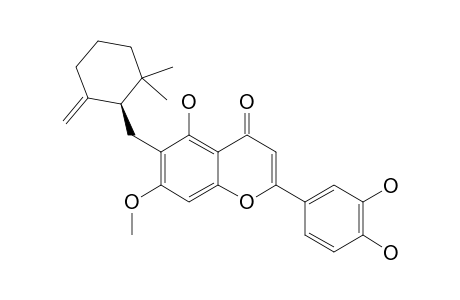 UGONIN-K;5,3',4'-TRIHYDROXY-7-METHOXY-6-(6,6-DIMETHYL-2-METHYLENE-CYClOHEXYLMETHYL)-FLAVONE