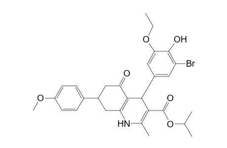 4-(3-bromo-5-ethoxy-4-hydroxy-phenyl)-5-keto-7-(4-methoxyphenyl)-2-methyl-4,6,7,8-tetrahydro-1H-quinoline-3-carboxylic acid isopropyl ester