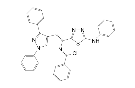 5-(1-(Chloro(phenyl)methyleneamino)-2-(1,3-diphenyl-1H-pyrazole-4-yl)vinyl)-2-phenylamino-1,3,4-thiadiazole