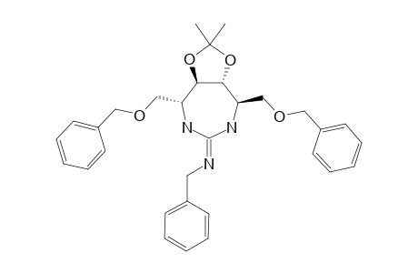 (4R,5R,6R,7R)-4,7-DIBENZYLOXYMETHYL-5,6-DIHYDROXY-5,6-O-METHYLETHYLIDENE-2-(N-BENZYL)-IMINO-1,3-DIAZEPANE