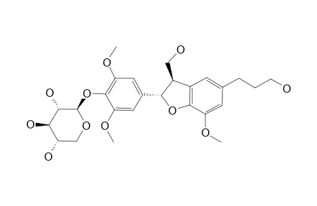 (7-S,8-R)-3,5,5'-TRIMETHOXY-4',7-EPOXY-8,3'-NEOLIGNAN-4,9,9'-TRIOL-4-O-BETA-D-XYLOPYRANOSIDE