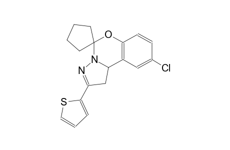 9-chloro-2-(thiophen-2-yl)-1,10b-dihydrospiro[benzo[e]pyrazolo[1,5-c][1,3]oxazine-5,1'-cyclopentane]