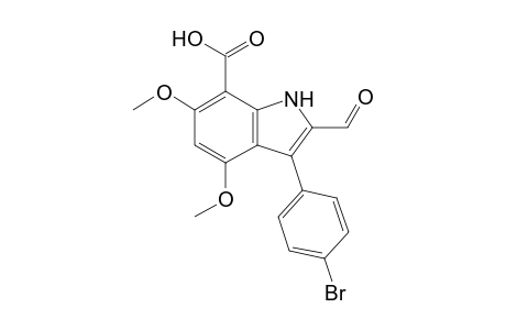 2-Formyl-4,6-dimethoxy-3-(4-bromophenyl)indole-7-carboxylic acid