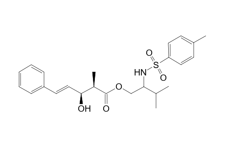 3'-Methyl-2'-(tosylamino)butyl (2R,3S)-3-hydroxy-2-methyl-5-phenylpent-4-enoate