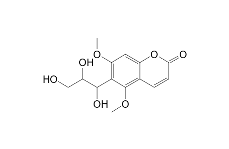 5,7-Dimethoxy-6-(1',2',3'-trihydroxypropyl)-2H-benzopyran-2-one