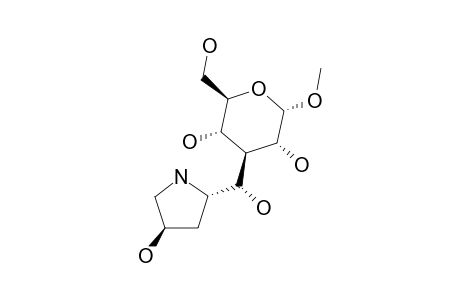 METHYL-3-DEOXY-3-[(1'R)-2',5'-IMINO-2',3',5'-TRIDEOXY-L-ERYTHRO-PENTITOL-1'-C-YL]-ALPHA-D-GLUCOPYRANOSIDE