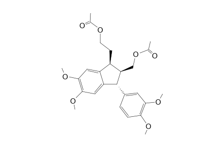 2-[(1S,2R,3R)-2-(acetoxymethyl)-3-(3,4-dimethoxyphenyl)-5,6-dimethoxy-indan-1-yl]ethyl acetate