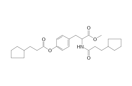 l-Tyrosine, N,O-bis(3-cyclopentylpropionyl)-, methyl ester