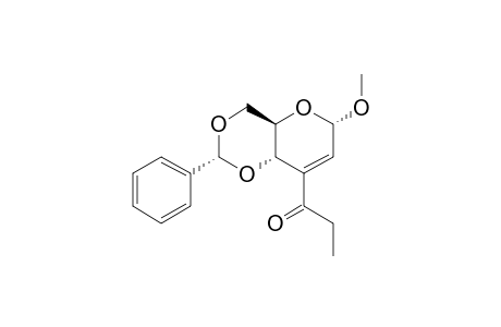 METHYL-4,6-O-BENZYLIDENE-2,3-DIDEOXY-ALPHA-D-ERYTHRO-3-PROPIONYL-HEX-2-ENOPYRANOSIDE