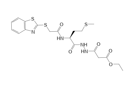 2-Benzothiazolylthioacetyl L-methionyl hydrazinocarbonylacetic acid ethyl ester