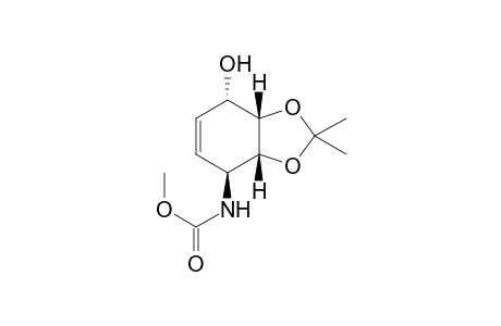 (1R,2S,3S,6S)-6-(N-carbomethoxyamino) 1,2-O-isopropylidenecyclohex-4-ene-1,2,3-triol