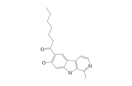 10-HEPTANOYL-11-HYDROXY-3-METHYL-BETA-CARBOLINE