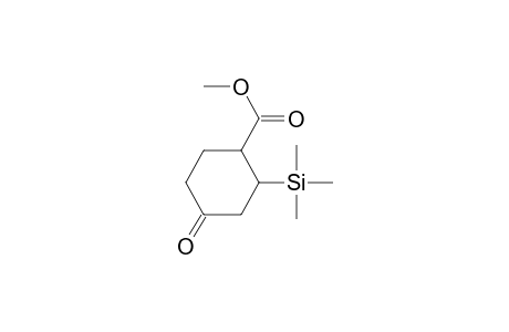 Cyclohexanecarboxylic acid, 4-oxo-2-(trimethylsilyl)-, cis-