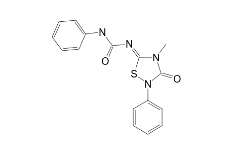 4-METHYL-2-PHENYL-5-PHENYLCARBAMOYLIMINO-1,2,4-THIADIAZOLIDIN-3-ONE