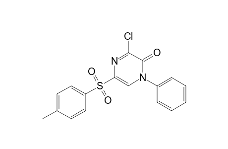 2(1H)-Pyrazinone, 3-chloro-5-[(4-methylphenyl)sulfonyl]-1-phenyl-