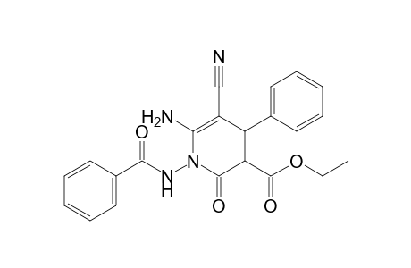 6-Amino-1-benzoamido-5-cyano-3-ethoxycarbonyl-4-phenyl-3,4-dihydro-2(1H)-pyridone